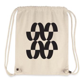 Interwoven Orbit Pattern - Stanley/Stella Recycled Gym Bag - natural - Front