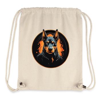 Dobermann im Farbkreis mit Farbflecken - Stanley/Stella recycelter Gym Bag - Naturweiß - Vorne