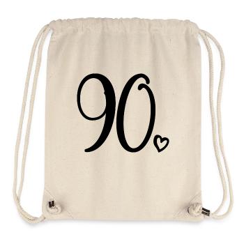 90. Geburtstag Frauen 90 Jahre alt Niedliche Nummer 90 - Stanley/Stella recycelter Gym Bag - Naturweiß - Vorne
