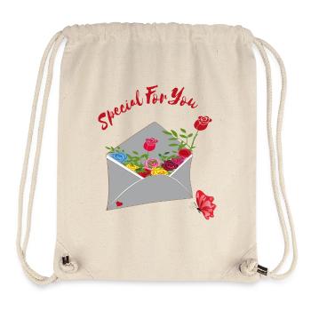 special for you Blumengruß - Stanley/Stella recycelter Gym Bag - Naturweiß - Vorne