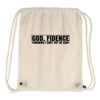 God fidence knowing i can t but he can - Stanley/Stella Recycled Gym Bag - natural - Front