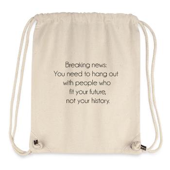 Dicton motivant - Sac à cordon recyclé Stanley/Stella - blanc naturel - Devant