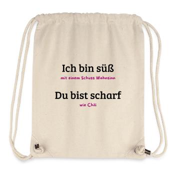 Chili Wahnsinn Motiv - Stanley/Stella recycelter Gym Bag - Naturweiß - Vorne
