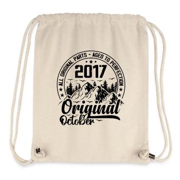 2017 octobre Original : 7 Ans cadeau Anniversaire - Sac à cordon recyclé Stanley/Stella - blanc naturel - Devant