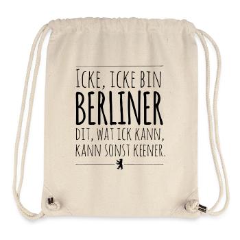 Icke icke bin Berliner! - Stanley/Stella recycelter Gym Bag - Naturweiß - Vorne