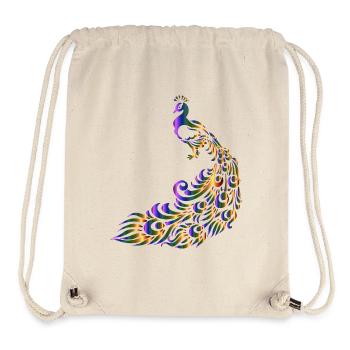 Peacock colorful - Stanley/Stella Recycled Gym Bag - natural - Front