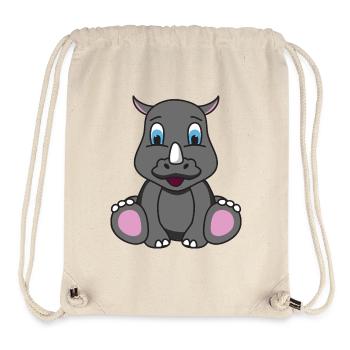 Rhino rhinos - Stanley/Stella Recycled Gym Bag - natural - Front