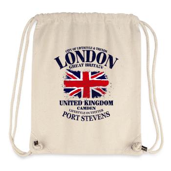 London - Union Jack Vintage Flag - Stanley/Stella recycelter Gym Bag - Naturweiß - Vorne