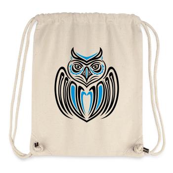 Large owl with wings in Haida Style. - Stanley/Stella Recycled Gym Bag - natural - Front