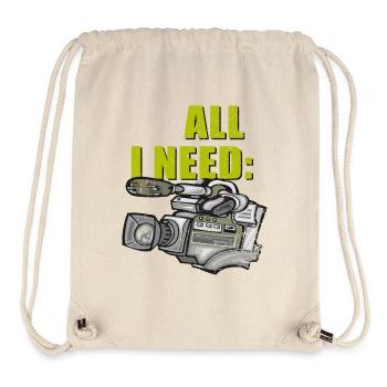 ALL I NEED is alte Videokamera - Stanley/Stella recycelter Gym Bag - Naturweiß - Vorne