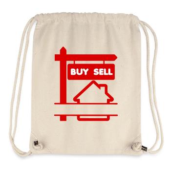 Haus rot kaufen und verkaufen - Stanley/Stella recycelter Gym Bag - Naturweiß - Vorne