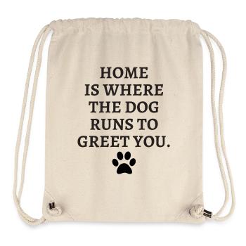 Chien Homme Chien Amour Chien Patte Chien - Sac à cordon recyclé Stanley/Stella - blanc naturel - Devant