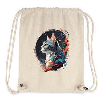 Bunte Katze - Stanley/Stella recycelter Gym Bag - Naturweiß - Vorne