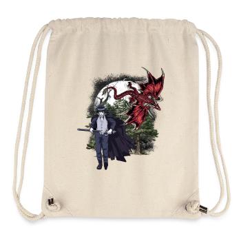 Dragon, Créature Mythique, Fantaisie, Épéiste, Conte de fées - Sac à cordon recyclé Stanley/Stella - blanc naturel - Devant