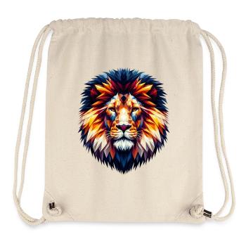 Polygonal Lion - Sac à cordon recyclé Stanley/Stella - blanc naturel - Devant