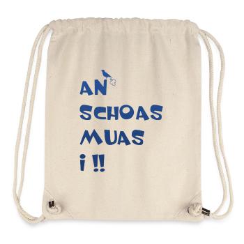 An Schoas muas i - Stanley/Stella recycelter Gym Bag - Naturweiß - Vorne
