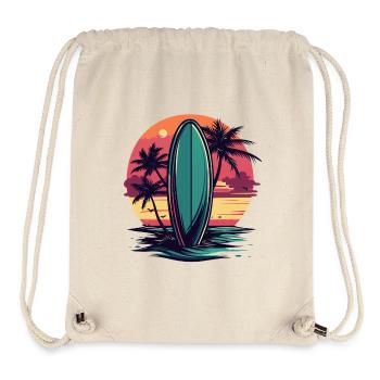 Surf au soleil - Sac à cordon recyclé Stanley/Stella - blanc naturel - Devant