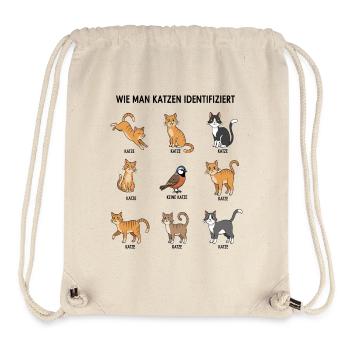 Katzen-Identifizierungs-Guide - Stanley/Stella recycelter Gym Bag - Naturweiß - Vorne