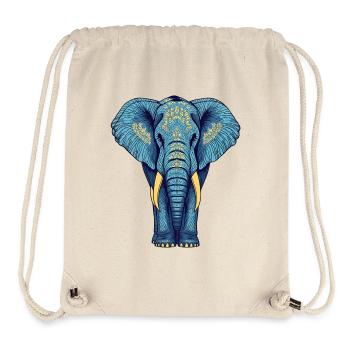 Eleganter Elefantenkopf mit Ornamentmuster - Stanley/Stella recycelter Gym Bag - Naturweiß - Vorne
