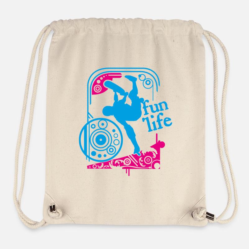 Skate par Helfspawn - Sac à cordon recyclé Stanley/Stella - blanc naturel