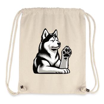 Husky Huskies Propriétaires de Husky Propriétaires de Husky Fans de Husky - Sac à cordon recyclé Stanley/Stella - blanc naturel - Devant