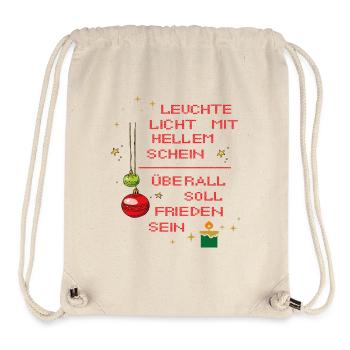 Licht und Frieden zur Weihnacht - Stanley/Stella recycelter Gym Bag - Naturweiß - Vorne