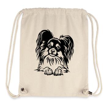 Papillon Kopf - Stanley/Stella recycelter Gym Bag - Naturweiß - Vorne