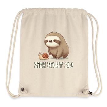 Ziehen Nicht So Sloth Cartoon - Stanley/Stella recycelter Gym Bag - Naturweiß - Vorne