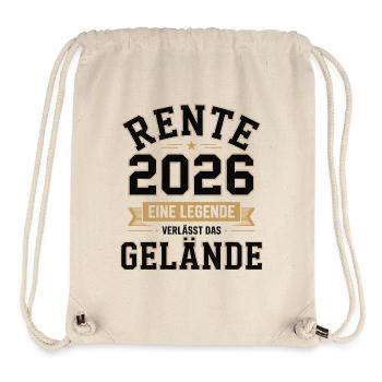 Rente 2026 Eine Legende - Stanley/Stella recycelter Gym Bag - Naturweiß - Vorne