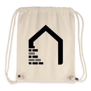Maurer Logo mit Haus & Ziegelsteinen - Stanley/Stella recycelter Gym Bag - Naturweiß - Vorne