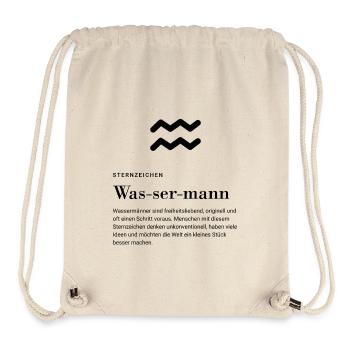 Sternzeichen Wassermann - Stanley/Stella recycelter Gym Bag - Naturweiß - Vorne