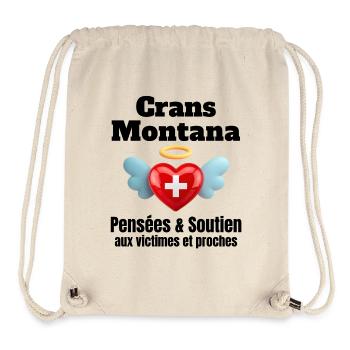 Schweiz, ich bin Schweizerin, Crans-Montana - Stanley/Stella recycelter Gym Bag - Naturweiß - Vorne