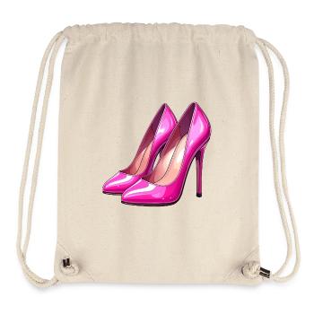 Pink shiny high heels - Stanley/Stella Recycled Gym Bag - natural - Front