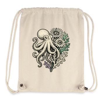Oktopus mit Korallenblüten - Stanley/Stella recycelter Gym Bag - Naturweiß - Vorne