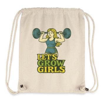 Haltérophilie des filles Faisons grandir - Sac à cordon recyclé Stanley/Stella - blanc naturel - Devant