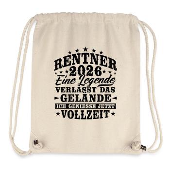 Rentner 2026 Rente Ruhestand Geschenk - Stanley/Stella recycelter Gym Bag - Naturweiß - Vorne