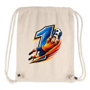 Maillot de gardien numéro 1 Gardien Football - Sac à cordon recyclé Stanley/Stella - blanc naturel - Devant