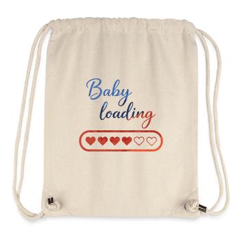 Baby Loading: Herz-Countdown - Stanley/Stella recycelter Gym Bag - Naturweiß - Vorne