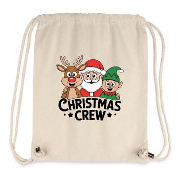 Équipage de Noël Renne Père Noël Elfe Noël Mignon - Sac à cordon recyclé Stanley/Stella - blanc naturel - Devant