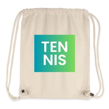 Typographie dégradée de tennis - Sac à cordon recyclé Stanley/Stella - blanc naturel - Devant