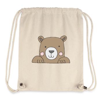 Bear head cute - Stanley/Stella Recycled Gym Bag - natural - Front