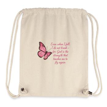 Inspirierendes Schmetterlings-Glaubens-Zitat-Design - Stanley/Stella recycelter Gym Bag - Naturweiß - Vorne