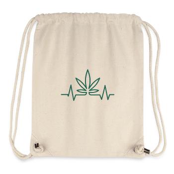 Herzschlag Hanfblatt - Stanley/Stella recycelter Gym Bag - Naturweiß - Vorne