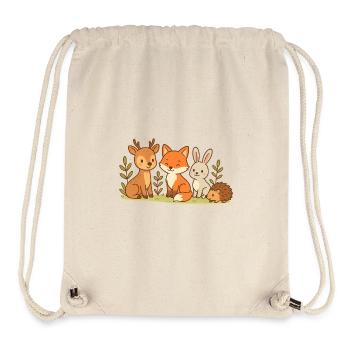 Waldfreunde: Fuchs Reh Hase - Stanley/Stella recycelter Gym Bag - Naturweiß - Vorne