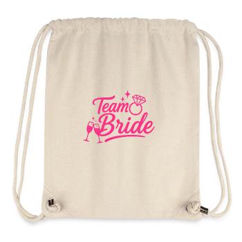 Équipe Mariée Diamant Rose - Sac à cordon recyclé Stanley/Stella - blanc naturel - Devant