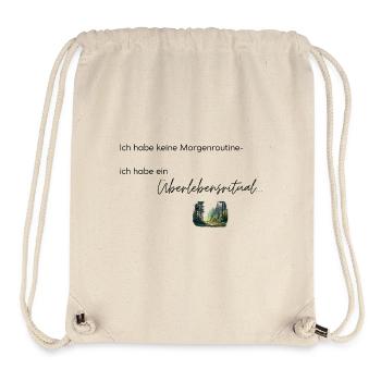 LIEBEVOLL Morgenroutine Wald - Stanley/Stella recycelter Gym Bag - Naturweiß - Vorne