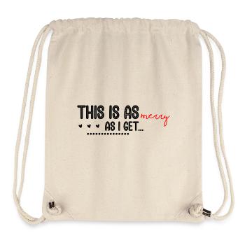 Merry Red Script Logo on Black - Stanley/Stella Recycled Gym Bag - natural - Front