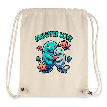 Verliebte Manatees Dugongs mit bunten Fischen - Stanley/Stella recycelter Gym Bag - Naturweiß - Vorne