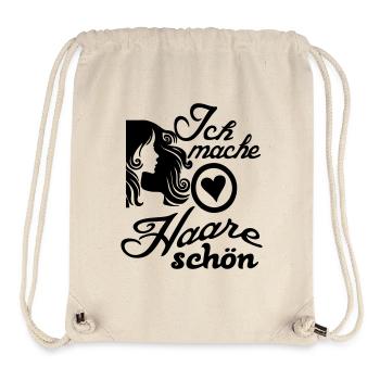 Ich mache Haare schön Friseur Spruch Geschenk - Stanley/Stella recycelter Gym Bag - Naturweiß - Vorne