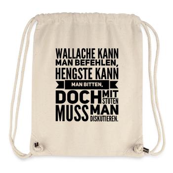 Wallache kann man befehlen Hengste kann man bitte - Stanley/Stella recycelter Gym Bag - Naturweiß - Vorne